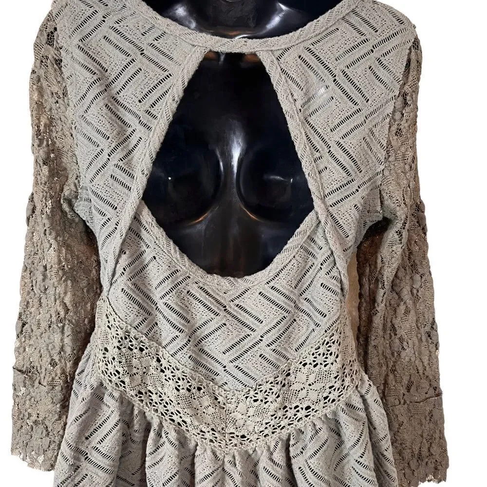 Free People Gracie Lace Crochet Babydoll…